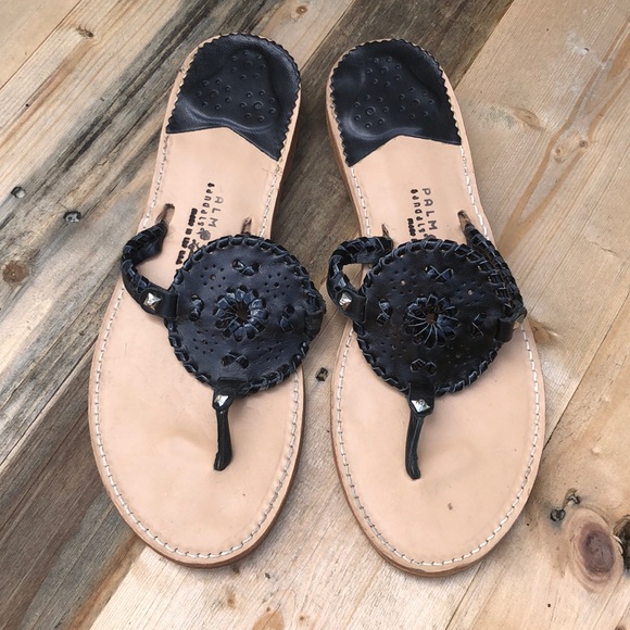 Palm Beach Sandals | Ocean Ave Black Sandals - Picture 1 of 9